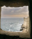 Looking Through a Window in the Wall of Dubrovnik Royalty Free Stock Photo