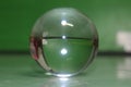 Looking at the world from an upside down inside the crystal ball.