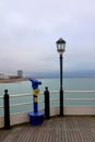 Looking at Worthing from its pier. Royalty Free Stock Photo