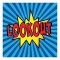 Lookout explosion concept business pop art retro