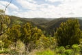 Lookout over mountains along the great ocean road