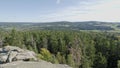 A lookout point for forests and meadows,region Vysocina, Blatiny, Czech republic