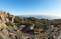 Lookout at Summit of Mt Kunanyi Mt Wellington above Hobart Tasmania Royalty Free Stock Photo