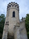 Lookout tower Ded above beroun city in czech republic with a round staircase