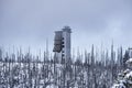 The lookout tower on Polednik in  Sumava Czech reoublic Royalty Free Stock Photo