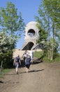 Lookout tower Ruzenka, HÃËENSKO / CZECH REPUBLIC - May 6, 2018: New modern small public lookout tower Ruzenka near Hrensko