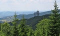 Lookout tower Stezka v oblacich/trail in the clouds in Dolni Morava in Kralovsky Sneznik mountains Royalty Free Stock Photo