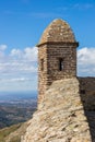 Lookout tower on the surrounding wall of historic town Marvao