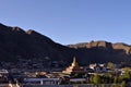 The lookout view of Xiahe or Labrang in Amdo Tibet Royalty Free Stock Photo