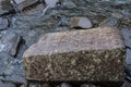 Basalt rock in the river