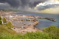 It looks like rain over Stonehaven, Aberdeenshire, Scotland UK