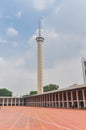Lookup view the minaret of Istiqlal Mosque in Jakarta, Indonesia Royalty Free Stock Photo