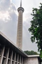Lookup view the minaret of Istiqlal Mosque in Jakarta, Indonesia Royalty Free Stock Photo