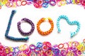 Loom band Bracelets Royalty Free Stock Photo