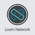 LOOM - Loom Network. The Logo of Coin or Market Emblem.