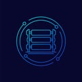 loom machine icon, linear design