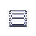 loom machine line icon on white