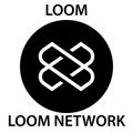 Loom Network Coin cryptocurrency blockchain icon. Virtual electronic, internet money or cryptocoin symbol, logo