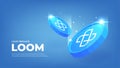 Loom Network LOOM coin cryptocurrency concept banner background