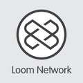 LOOM - Loom Network. The Icon of Coin or Market Emblem.