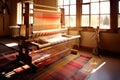 loom with partially completed navajo rug Royalty Free Stock Photo