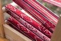 Loom, traditional crafts, Slavic pattern, Royalty Free Stock Photo