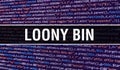 Loony bin concept with Random Parts of Program Code. Loony bin with Programming code abstract technology background of software Royalty Free Stock Photo