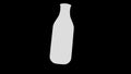 glass bottel on ai , empty clear bottle isolated on a white background,