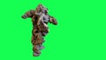 loop animation of Stone Monster Dancing, Hip Hop Dancing, green screen, 3d