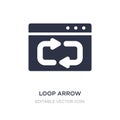 loop arrow icon on white background. Simple element illustration from UI concept Royalty Free Stock Photo