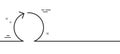 Loop arrow line icon. Refresh Arrowhead. Minimal line pattern banner. Vector