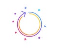 Loop arrow line icon. Refresh Arrowhead. Vector Royalty Free Stock Photo