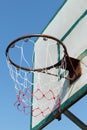 The loop, and the basketball hoop damaged