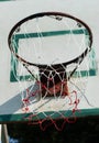 The loop, and the basketball hoop damaged