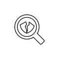 Loop Broken Shield icon. Element of cyber security icon for mobile concept and web apps. Thin line Loop Broken Shield icon can be Royalty Free Stock Photo