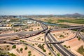 The Loop 101-202 interchange at the Mesa-Tempe border aerial view looking northwest