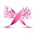 Loop iridescent ribbon the pink ribbon boutique color for breast cancer awareness march leaf ribbon