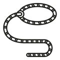 Loop lasso icon outline vector. Circle knot