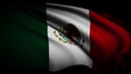 Loop of Mexico flag waving in wind