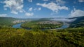 Loop of Moselle River near Bremm, Rhineland-Palatinate, Germany, Europe