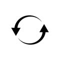 Loop repeat reload icon vector for graphic design, logo, web site, social media, mobile app, ui illustration