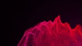 Loopable abstract particle background, 3d render with depth of field Royalty Free Stock Photo