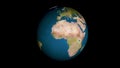 Loopable video of planet Earth in its rotational motion