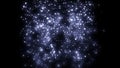 Looped dark background with glowing energy slow particles