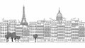 Looped hand drawn footage of Paris