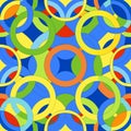 A looped texture consisting of rectangles and circles of different colors forming a simple solid geometric shape