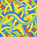 A looped texture consisting of strokes of different colors forming a simple solid geometric figure