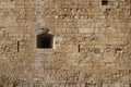 Loophole in castle close-up. Cyprus Paphos Royalty Free Stock Photo