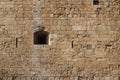 Loophole in castle close-up. Cyprus Paphos