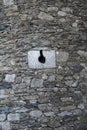 Loophole of a medieval castle Royalty Free Stock Photo